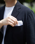 Off-White Oxford Cotton Pocket Square