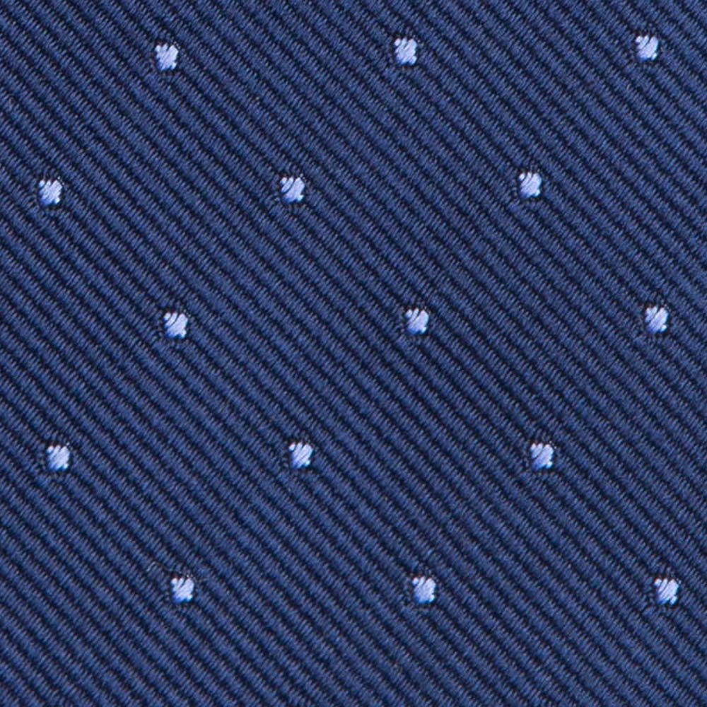 King Twill Pin Dot Navy Blue Silk Tie