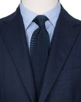 Classic Navy Solid Silk Knit Tie