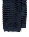 Classic Navy Solid Silk Knit Tie