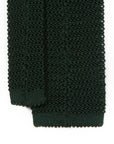 Forest Green Solid Silk Knit Tie