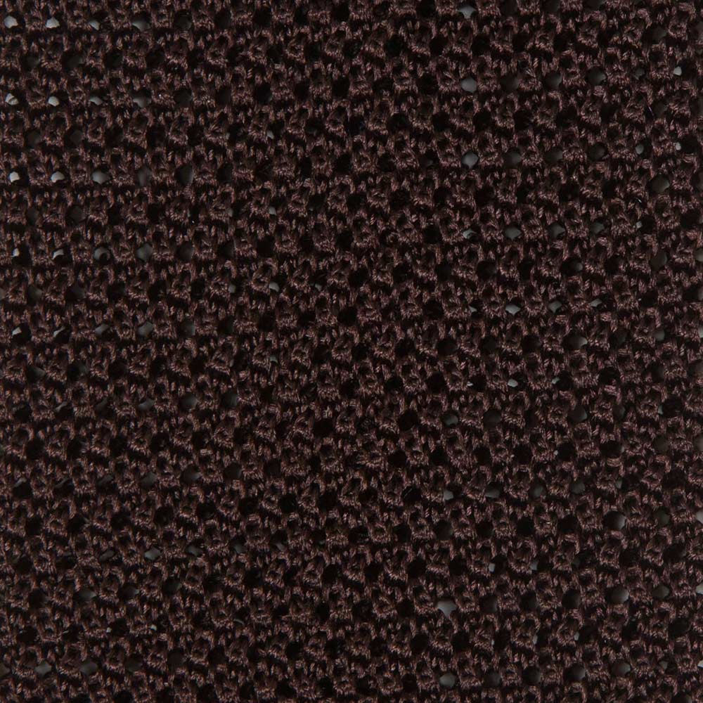 Dark Brown Solid Silk Knit Tie