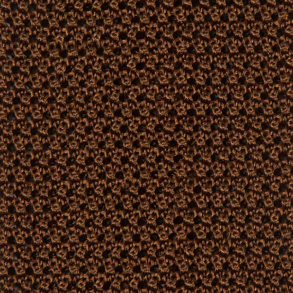 Light Brown Solid Silk Knit Tie