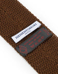 Light Brown Solid Silk Knit Tie