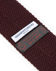 Deep Burgundy Solid Silk Knit Tie
