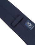 Herringbone Solid Dark Navy Silk Tie