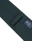 Herringbone Solid Green Silk Tie