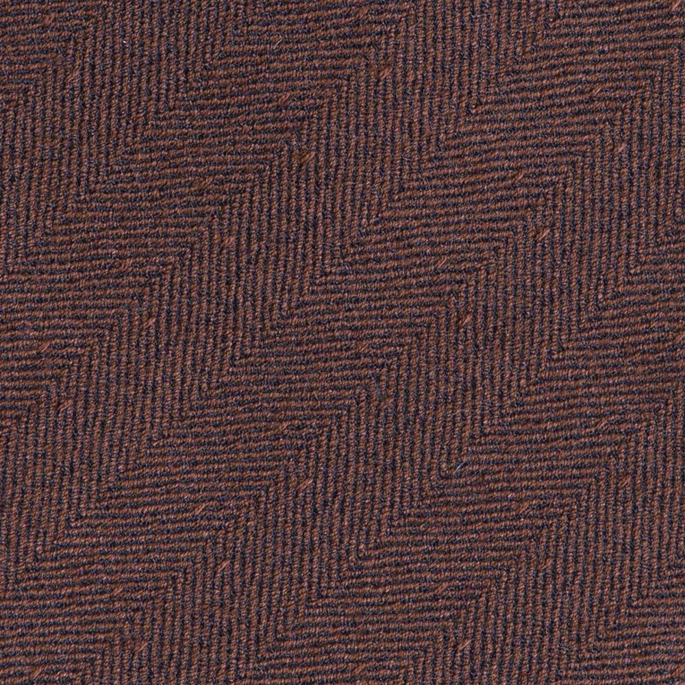 Herringbone Solid Brown Silk Tie