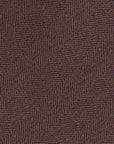 Herringbone Solid Brown Silk Tie