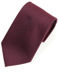 Herringbone Solid Burgundy Silk Tie