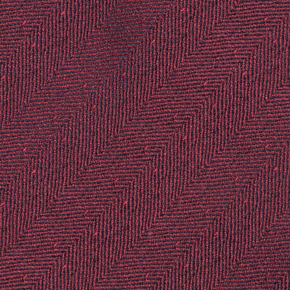 Herringbone Solid Burgundy Silk Tie