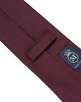 Herringbone Solid Burgundy Silk Tie