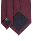Herringbone Solid Burgundy Silk Tie