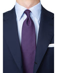 Herringbone Solid Bordeaux Silk Tie