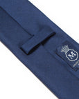 Hand Printed Dark Navy Solid Silk Tie