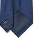 Hand Printed Dark Navy Solid Silk Tie