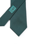 Hand Printed Green Solid Silk Tie
