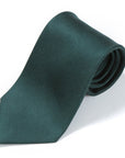 Hand Printed Green Solid Silk Tie
