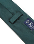 Hand Printed Green Solid Silk Tie