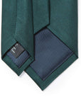 Hand Printed Green Solid Silk Tie