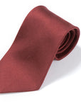 Hand Printed Burgundy Solid Silk Tie