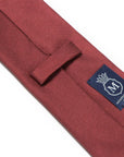 Hand Printed Burgundy Solid Silk Tie