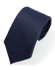 V.B.C Canonico Flannel Deep Blue Solid Wool Tie