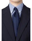 V.B.C Canonico Flannel Deep Blue Solid Wool Tie