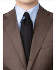 V.B.C Canonico Flannel Black Solid Wool Tie