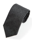 V.B.C Canonico Flannel Middle Gray Solid Wool Tie