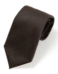 V.B.C Canonico Flannel Brown Solid Wool Tie