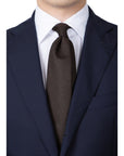 V.B.C Canonico Flannel Brown Solid Wool Tie