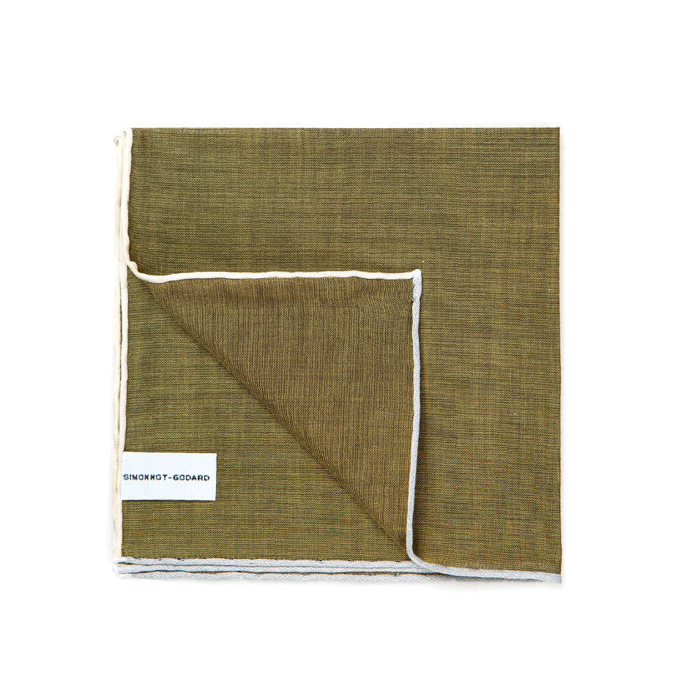 Pompeii Black Gold Cotton Pocket Square