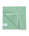 Pompeii Garden Green Cotton Pocket Square