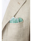 Pompeii Garden Green Cotton Pocket Square