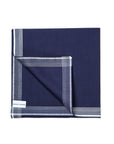 Philharmonic Black Navy Cotton Pocket Square