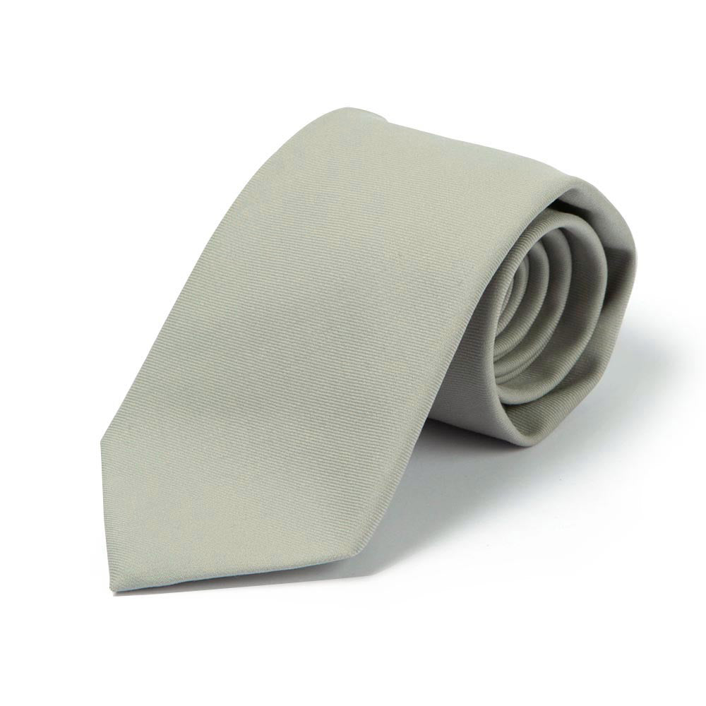 Delfino Four Seasons Light Gray Virgin Wool Solid Tie
