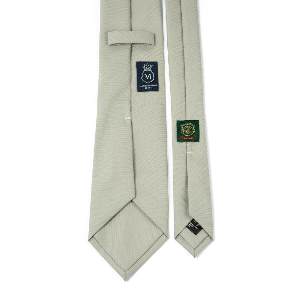 Delfino Four Seasons Light Gray Virgin Wool Solid Tie