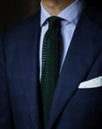 Forest Green Solid Silk Knit Tie