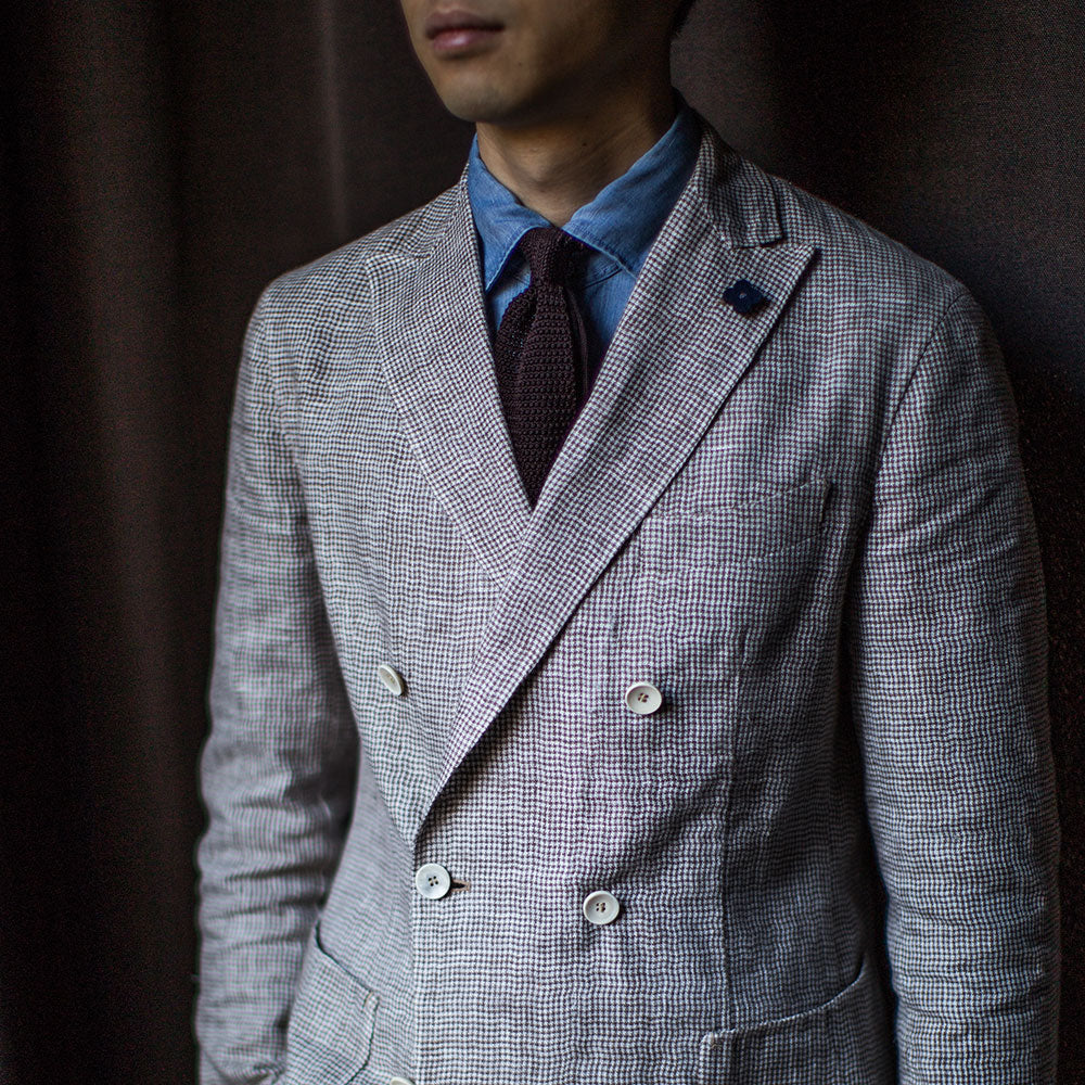 Dark Brown Solid Silk Knit Tie