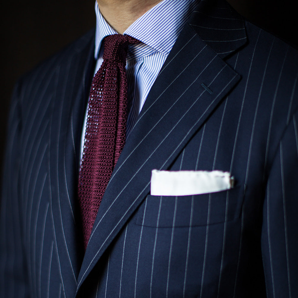 Deep Burgundy Solid Silk Knit Tie