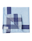 Adele Blue Navy Line Cotton Pocket Square