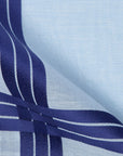 Adele Blue Navy Line Cotton Pocket Square
