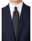 V.B.C Canonico 2ply Charcoal Gray Solid Wool Tie