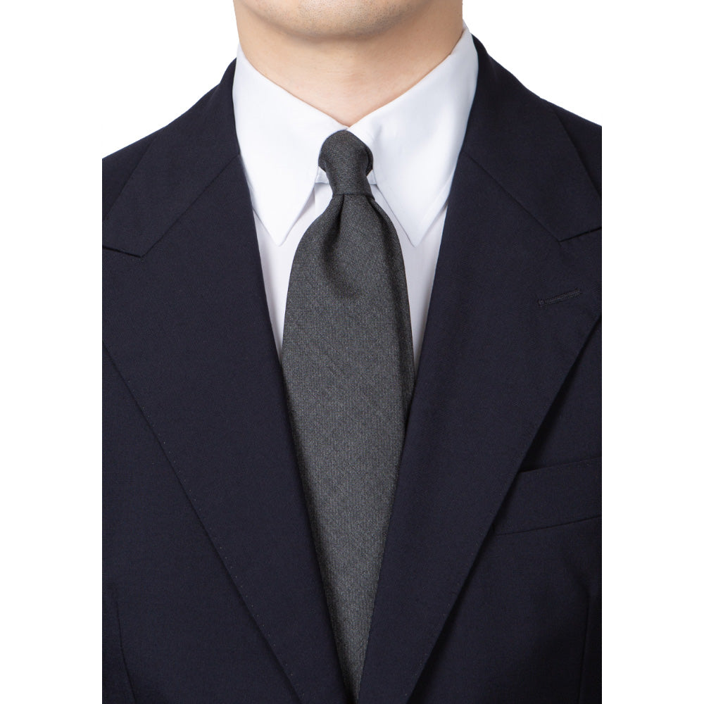 V.B.C Canonico 2ply Middle Gray Solid Wool Tie