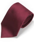 King Twill Solid Burgundy Silk Tie