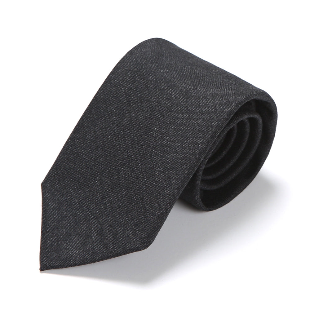 V.B.C Canonico 2ply Middle Gray Solid Wool Tie