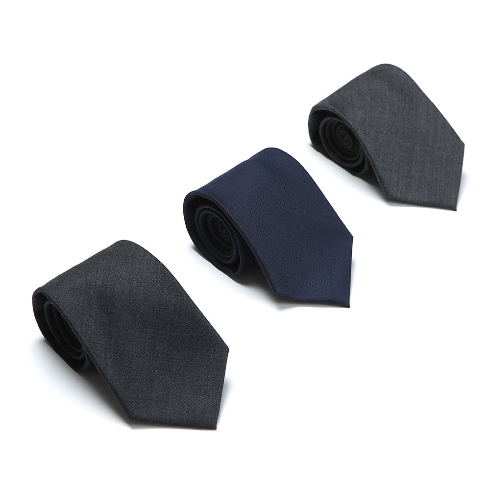V.B.C Canonico 2ply Charcoal Gray Solid Wool Tie
