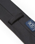 King Twill Solid Black Silk Tie