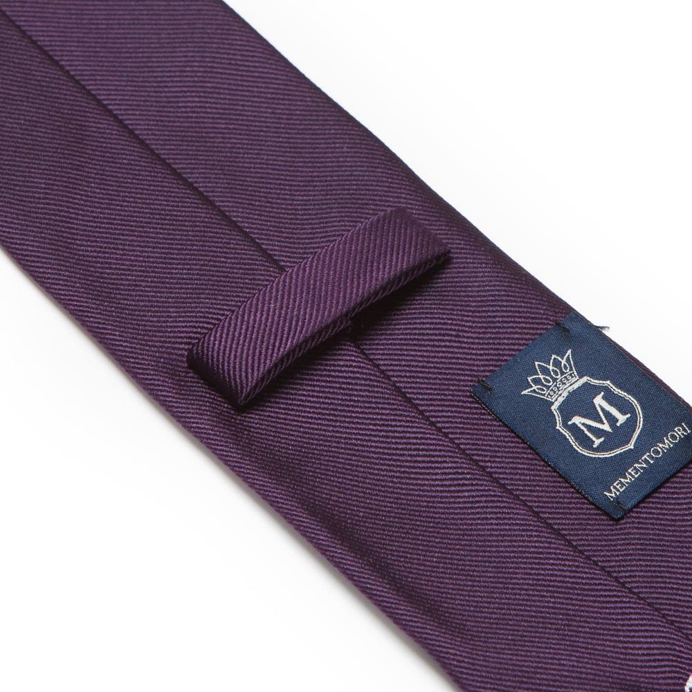 King Twill Solid Bordeaux Silk Tie